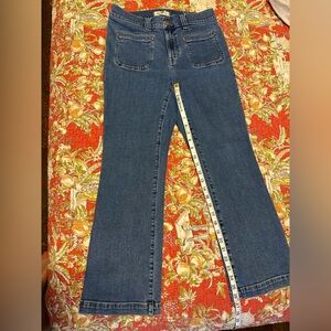 Madewell Midrise kick out Jeans with Contrast Stitching